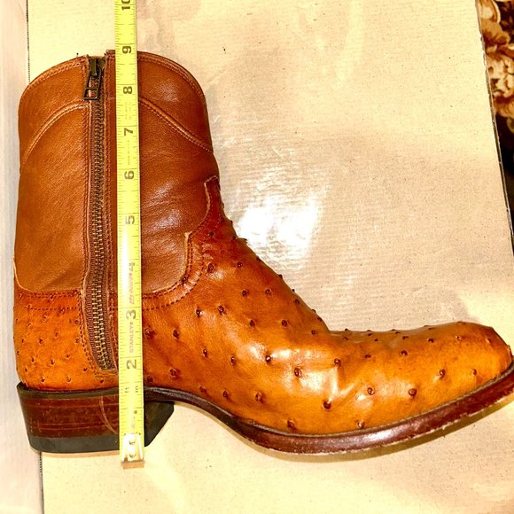 Tecovas men\'s OSTRICH Zip Boots sz 8.5D with matching belt 34 main image 6